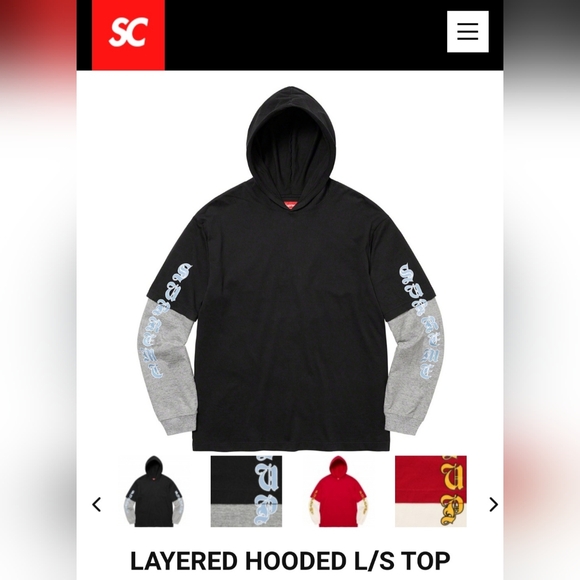 Supreme Layered Hooded L/S Top 